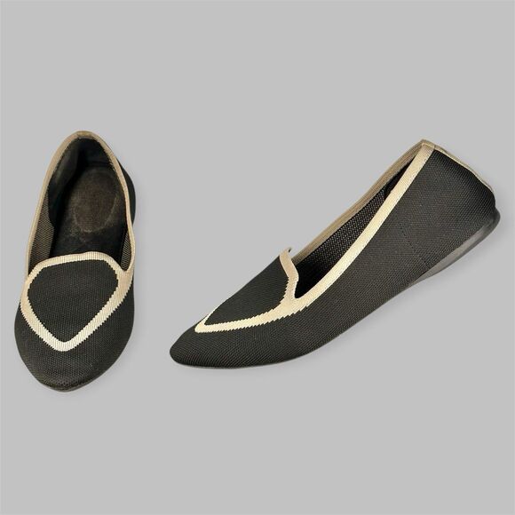 Birdies Shoes - Birdies Women's Size 10 Black The Blackbird Flat Slip On Knit Loafer Shoes